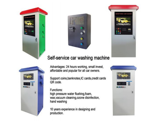 Yüksek Basınçlı Kart Kendi Araç Yıkama Makinesi 1.5mm Çelik Yaprakla Özel