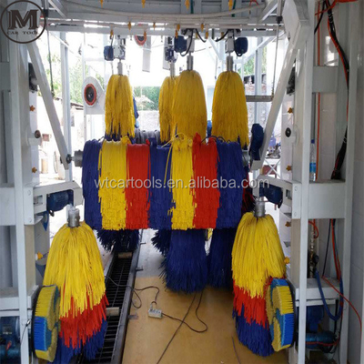 9 fırçalar Kurutma ile Otomatik Araba Çamaşır Makinesi 6000*3660*2800 Boyut
