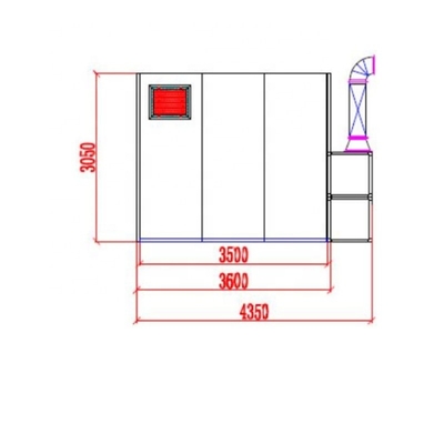 220V 1 Phrase Metal Araba Boya Odası 3.05m Yükseklik 8 Pcs Işık Sistemi