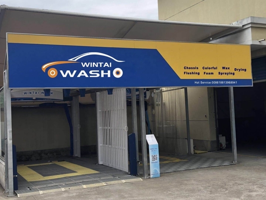 Metal Çerçeve Tam Otomatik Dokunmasız Araba Yıkama Makinesi WT360 150L Su tüketimi