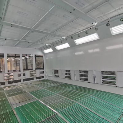 7.5KW egzoz fanlarının 2 seti ile açık hava LED Endüstriyel Otobüs püskürtme boya kabin
