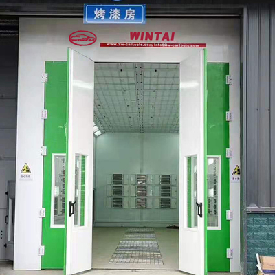 7.5KW egzoz fanlarının 2 seti ile açık hava LED Endüstriyel Otobüs püskürtme boya kabin