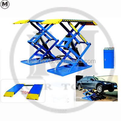 61"/1550mm Platform Uzunluğu 3 Ton Portatif Araba Asansörü Çift Silindirli