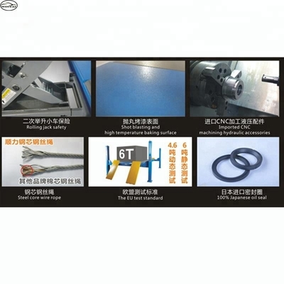 2.2KW Motor Gücü ve 480mm İkincil Jack kaldırma yüksekliği ile hidrolik araba rampası