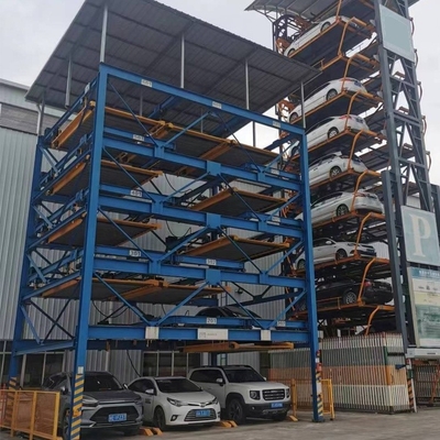 6 katmanlı ve 10350mm yükseklikte yer tasarrufu yarı otomatik bulmaca park sistemi