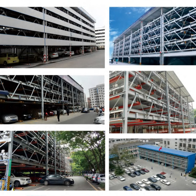 6 katmanlı ve 10350mm yükseklikte yer tasarrufu yarı otomatik bulmaca park sistemi