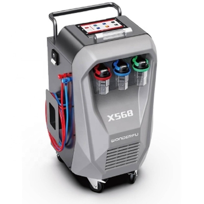 3/8HP Kompresör X568 Araç AC Geri Kazanma Makinesi Çöpeleme Fonksiyonu ve Dahili Yazıcı