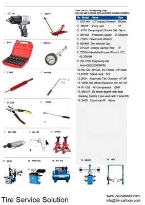 W-1.0/8 lastik atölyesi donanımı 10HP hava kompresörü ve 12T stand Jack ile