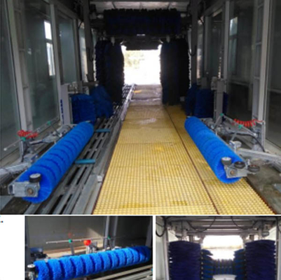 Tünel Tipi Otomatik Araba Yıkama Makinesi 14 fırça EVA fırça Otomatik Araba Yıkama Ekipmanı
