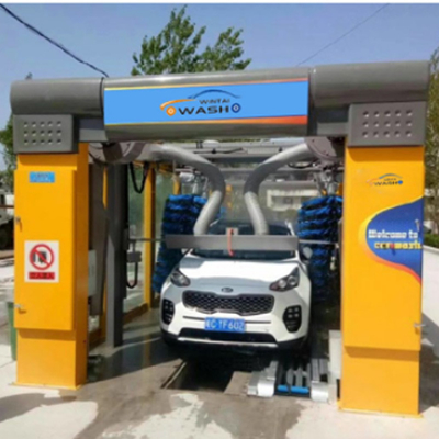 Tamamen Otomatik Tünel Araba Yıkama Makinesi Yüksek Basınçlı Araba Yıkama Makinesi 10 fırçalar Dönüştürme Araba Yıkama Sistemleri PLC Kontrol Sistemi