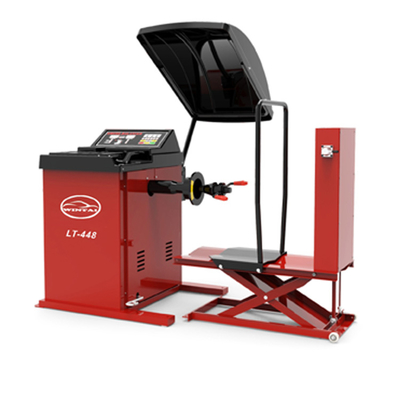 Elektrik Fren Otomatik Tekerlek Dengecisi Hava ile çalışan kaldırma cihazı Lastik Dengecisi Makine Kendini kalibre etme ve kendinden tanılama programları Araba Lastik Denge Makinesi