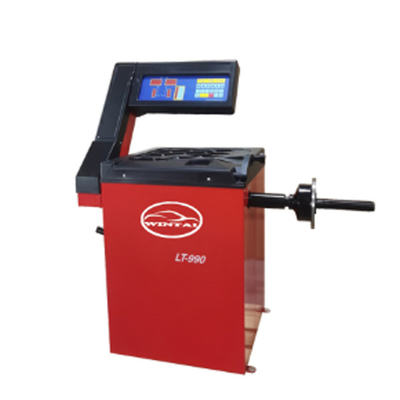 Standart koni Araç Lastik Denge Makinesi Nazik plastik kapak Otomatik Tekerlek Dengeci Kendini kalibre eden ve kendisini teşhis eden programlar Lastik Denge Ekipmanı