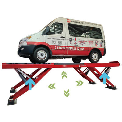 Tekerlek Hizalama için Y-şekilli Dikey Yükselen Makaslı Araba Kaldırıcı Ağır Hizmet Tipi 11 silindirli kaldırma kapasitesi 5500 kg