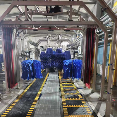 Dört araba aynı anda yıkayın Otomatik Araba Yıkama Tünel Tipi Otomatik Araba Yıkama Sistemleri, 14 fırça ile