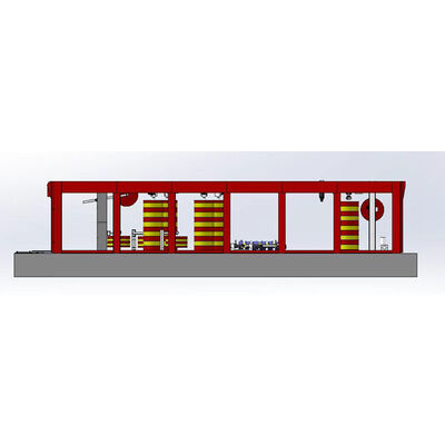 Düz kablo zinciri Otomatik Araba Yıkama Ekipmanı 14 fırça ile Otomatik Araba Yıkama Makinesi 6 boya ile