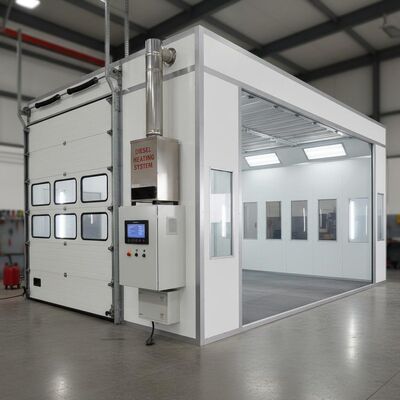 Otomobil püskürtme kabinleri, en iyi boyamak koşulları için 110/220V dizel ısıtma sistemi giriş ve dijital kontrol paneli ile